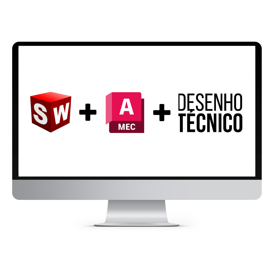 Solidworks, Autocad Mechanical e Desenho Técnico Mecânico